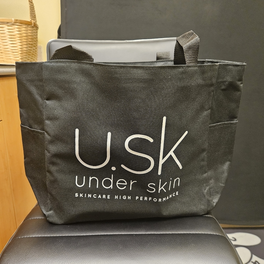 Under Skin Black Tote Bag